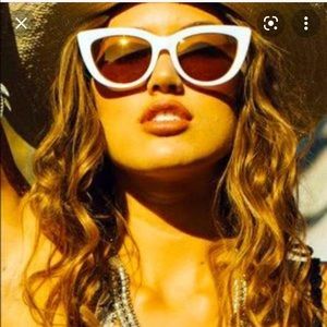 Quay white cat eye sunglasses